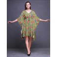 thumbnail image 4 of Bimba Kaftan de Plage à Fleurs, Paréo de Bikini, Robe Midi pour Femmes, Caftan Court - P-L, 4 of 5