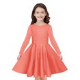 thumbnail image 4 of Rbaofujie Robe Maxi à Manches Longues pour Filles, Couleur Unie, Robes Longues Décontractées, 4 of 9