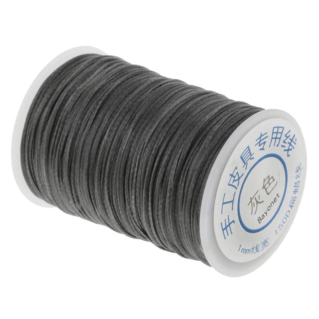 Sewing Braided ed Thread 1mm Leather Hand Stitching DIY Crafts String Cord (6 Colors Can Be Choose) Gray