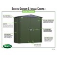 thumbnail image 4 of Scotts 6 x 3 x 7 ft Green Scotts Garden Storage Shed, 4 of 4