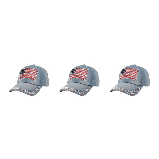 Decodeary Fashionable Baseball Cap Adjustable And Sun Defended Multi-colors Hat Denim 2 3Set