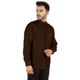 thumbnail image 3 of Bestman Solid Button-Down Shirt For Mens Chinese Collar Front Placket Formal Shirts, 3 of 7