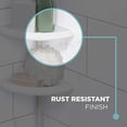 thumbnail image 3 of Zenna Home Tension Pole Shower Caddy, 4 Shelves, Adjustable, 60 to 97 Inch, White, 3 of 8