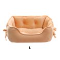 thumbnail image 3 of Maytalsory Snuggle Up With Furry Friend Soft Dog Bed With Raised Rim Two Size For Choice Dog Kennel Pet Bed khaki L 1Set, 3 of 6