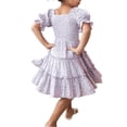 thumbnail image 4 of Fortune Mommy and Me Dresses Matching Set Summer Boho Dress Square Neck Ruffle Sleeves Floral Dress, 4 of 9