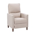 thumbnail image 4 of Fauteuil inclinable manuel d'intérieur CorLiving en aulne, revêtu de tissu beige, avec dossier inclinable et pieds en bois, 4 of 13