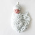 thumbnail image 4 of Lulujo Baby Hello World Newborn Bamboo Hat and Swaddle Blanket Set, 4 of 6