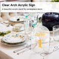 thumbnail image 2 of Clear Acrylic Arch Sign, 25 Packs Blank Acrylic Number Signs with Stand, DIY Reception Sign for Table Numbers, Weddings, Parties, Events, Restaurants, 2 of 5