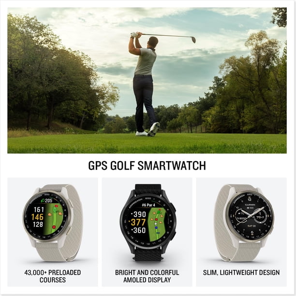 Garmin Approach S50, Advanced Golf GPS Smartwatch, AMOLED Display