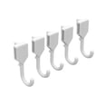 thumbnail image 2 of EGNMCR No-drill pegboard hooks and multi-functional movable storage hooks 5-pack available in white and black plastics hooks, 2 of 6