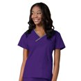 thumbnail image 1 of Maevn Core Contrast Y-Neck Mock Wrap Scrub Top [XXS - 5XL, FREE SHIPPING], 1 of 1
