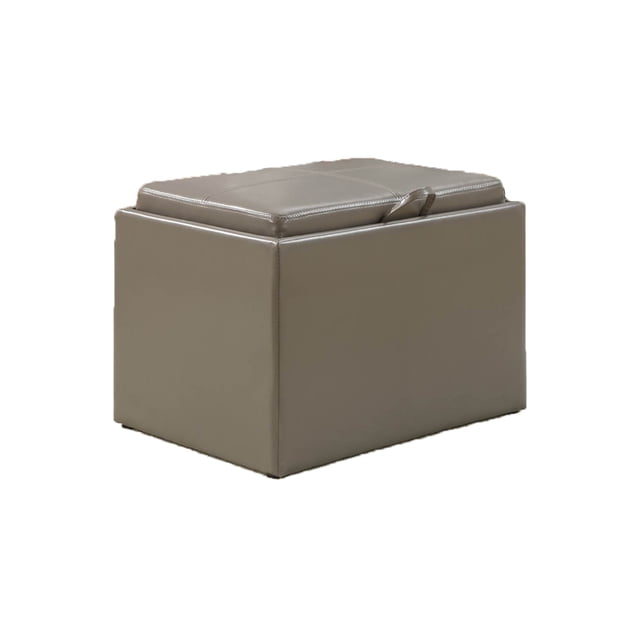 Convenience Concepts Designs4Comfort Accent Storage Ottoman - Gray | 143523GY
