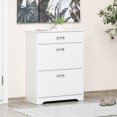thumbnail image 2 of HOMCOM Armoire à Chaussures Moderne avec 3 Tiroirs pour 16 Paires de Chaussures Blanc, 2 of 10