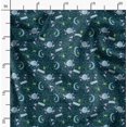 thumbnail image 2 of Soimoi Blue Rayon Crepe Fabric Moon & Stars Galaxy Decor Fabric Printed Yard 46 Inch Wide, 2 of 6