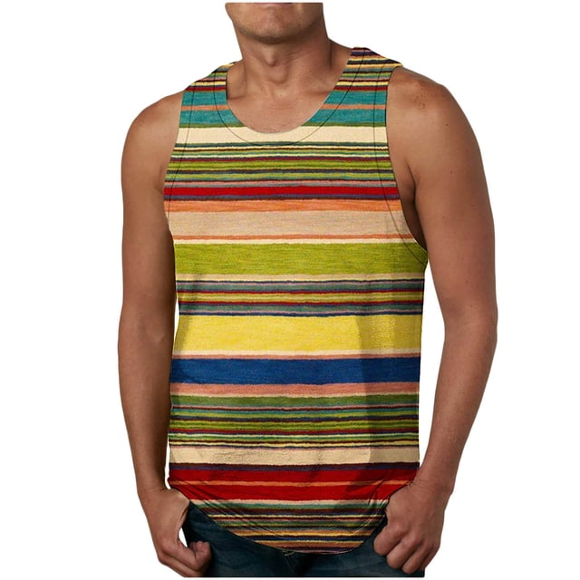 LOVZFMLL Tank Tops for Men Casual Fashion Pullover Round Neck Tank TOP Sports Sleeveless