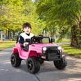 thumbnail image 3 of Costway 12V Battery Powered Ride On Truck Electric Kids Ride On Car with Remote Control 4-Wheel Vehicle Toy for Boys & Girls, 3 of 9