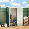 thumbnail image 2 of Outsunny 5'x3' Outdoor Storage Shed w/ Single Door, Green, 2 of 10