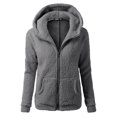 thumbnail image 2 of Innerwin Cardigans Long Sleeve Ladies Hoodies Fall Front Zip Leisure Sweatshirt Dark Gray L, 2 of 3