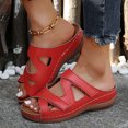 thumbnail image 5 of Qertyioot Sandales à Plateforme Confortables pour Femmes Chaussures Compensées Couleur Unie, 5 of 5