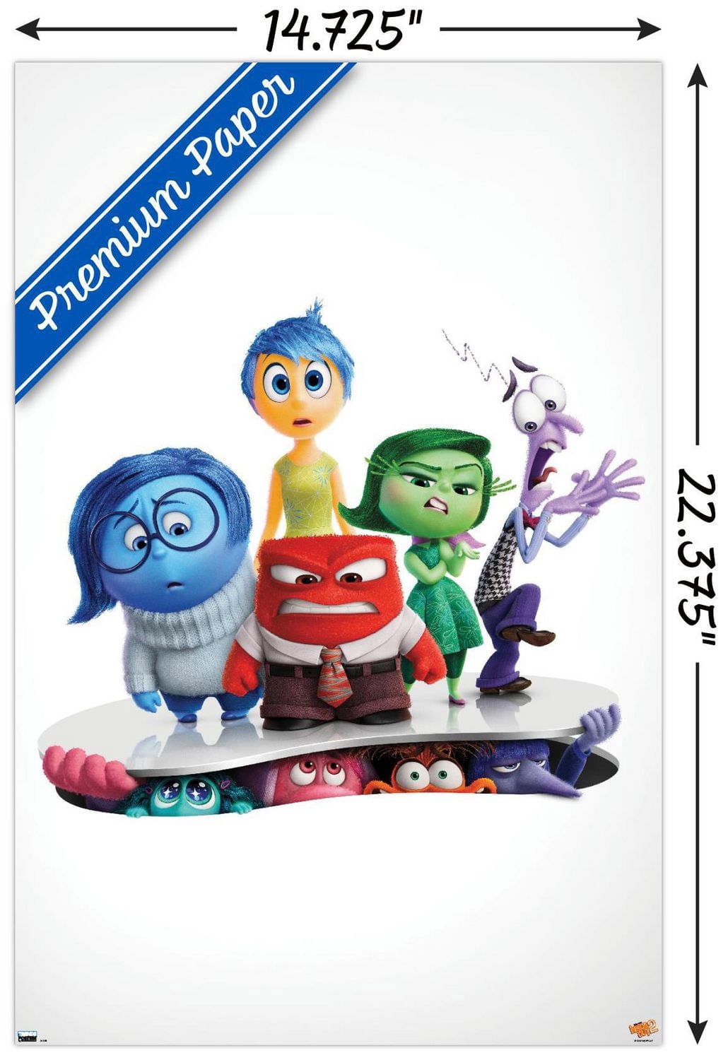 Disney Inside Out 2 - One Sheet Wall Poster, 14.725" x 22.375" Framed