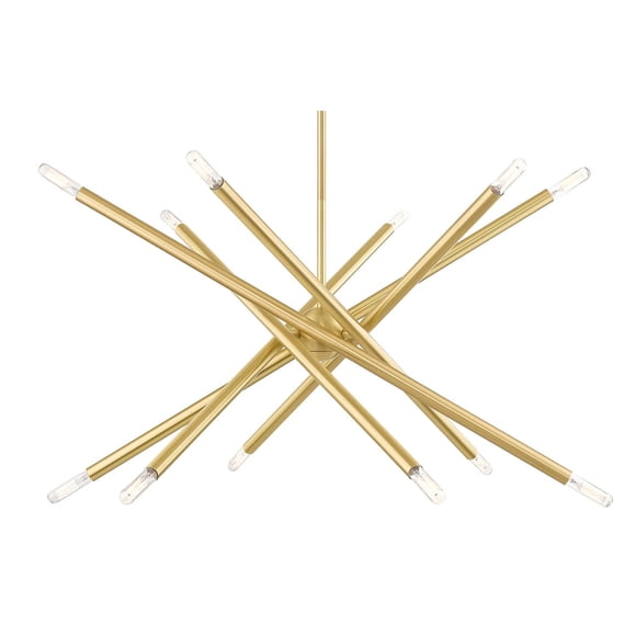 Livex Lighting 12 Light Satin Brass Chandelier