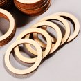 thumbnail image 4 of SHISUYAN 100Pcs Round Wood Discs for Crafts Diy Circle Wood Slices Beige 4In, 4 of 8
