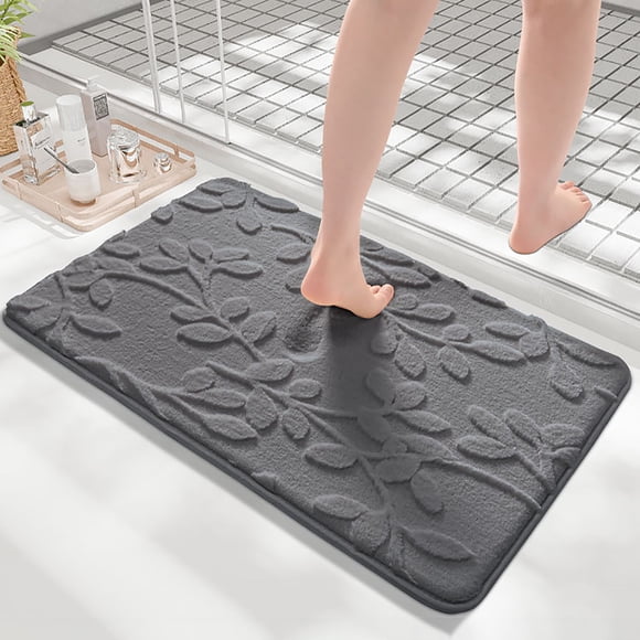 Yhmxh Bathroom Rugs,Rug,Bath Mat,Entrance Door Mat Bathroom Absorbent Mat Non Slip Bathroom Mat Solid Color Leaf Thick Sea Mat Entrance Door