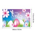thumbnail image 3 of Agiferg Easter Banner Holiday Decorations Eggs Bunny Banner Cloth Holiday Party Photo Background, 3 of 5