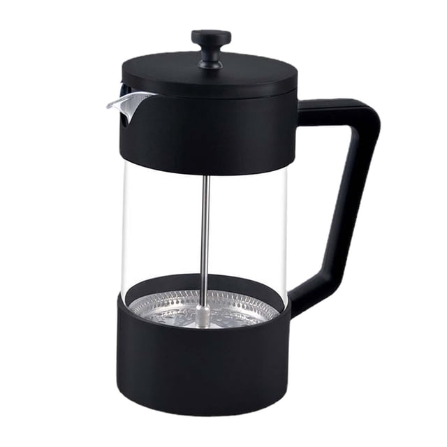 Cafetière Théière Bouilloire Résistante à la Chaleur Ventouse en Acier Inoxydable Verre Café 600 ml