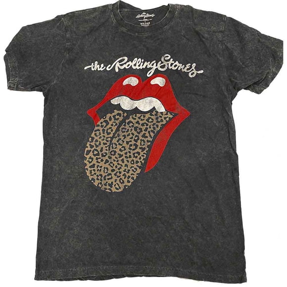 The Rolling Stones Unisex T-Shirt Leopard Tongue (Wash Collection)