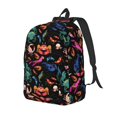 thumbnail image 1 of Easygdp Animals Under Water for Durable Canvas Laptop Backpack - Adjustable Shoulder Strap, Large Capacity, Fits 15-17in Laptops, for School, Work, Travel-Medium, 1 of 5