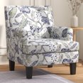 thumbnail image 2 of HOMCOM Modern Accent Chair with Floral Pattern Nailhead Trim Multicolour, 2 of 10