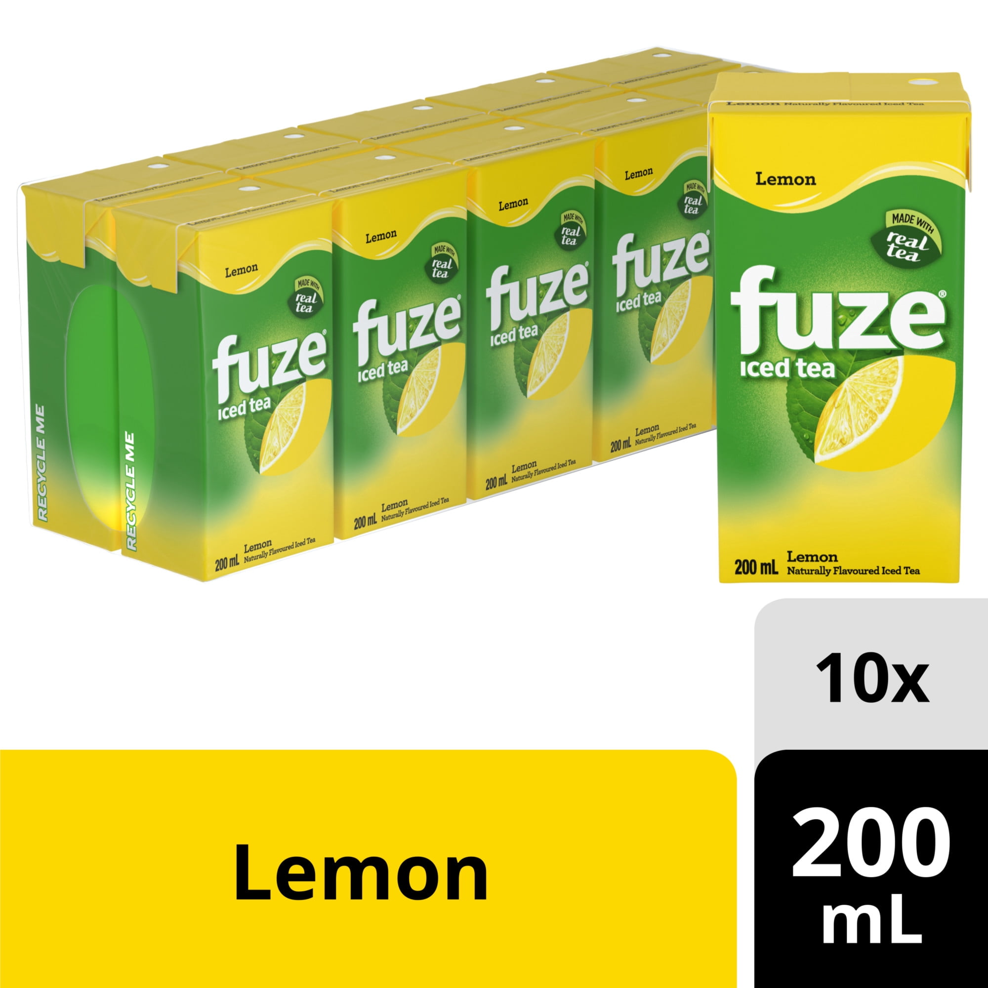 Fuze Iced Tea Lemon Cartons, 200 mL, 10 Pack