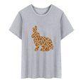 thumbnail image 2 of Hauts d'Été Grande Taille pour Femmes, Mode Décontractée pour Femmes, T-shirt à Manches Courtes et Col Rond Imprimé pour Pâques, T-shirt à Col en V pour Femmes en Liquidation, 2 of 3