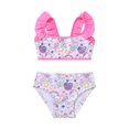 thumbnail image 3 of Miaeowve Toddler Baby Girls Mermaid Tankini Swimsuit Ruffle Flower Sleeve Swimwear Bathing Suits Pegasus Colorful 6, 3 of 7