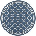 thumbnail image 4 of Safavieh Courtyard Collection Navy Indoor Outdoor Round Rug, 6'7' , Machine Made, Polypropylene, 4 of 5