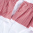 thumbnail image 4 of Cotton Cafe Curtain Country Rural Style Red and White Checked Kitchen Curtain/ Gingham Short Window Valance with Lace 150x40cm, 4 of 6