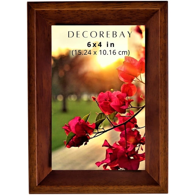 Decorebay Home Solid Wood Single Photo Display Picture Frames - Black Brown
