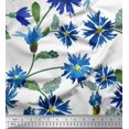 thumbnail image 1 of Soimoi polyester Crepe Fabric Leaves & Aster Flower Print Fabric by Yard 52 Inch Wide, 1 of 3