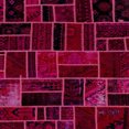 thumbnail image 1 of Ahgly Company Tapis d'Intérieur Carrés Abstraits Rose Violet Rose Tapis de Zone Abstraits, 5 Pieds Carré, 1 of 6