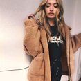 thumbnail image 3 of Veste Fausse à Revers à Manches Longues pour Femme, Parka d'Hiver Aguichant, Veste Mode, 3 of 5