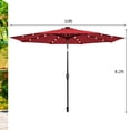 thumbnail image 3 of Costway Parasol de Marché pour Patio 10 Pieds à DEL Solaires, Inclinaison Réglable, Manivelle, 3 of 8