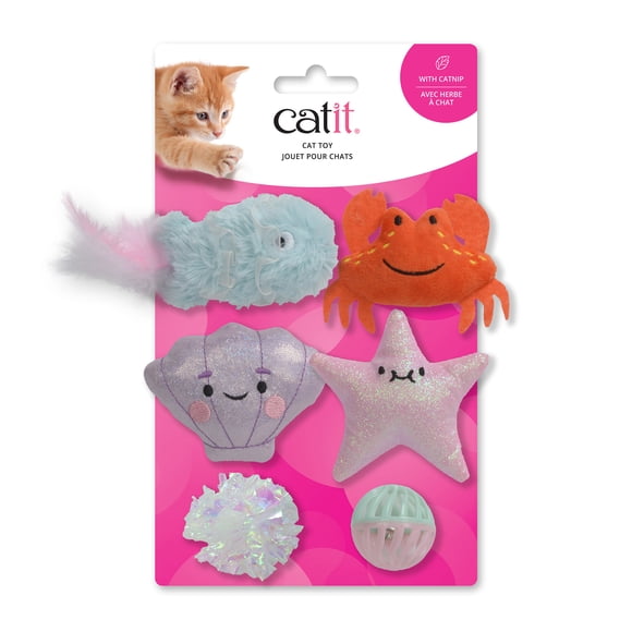 Catit Sea Animal Cat Toy 6pk