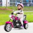 thumbnail image 2 of Gymax Moto Électrique 6 V pour Enfants à 3 Roues, Jouet à Chevaucher avec Phare Réglable, Rose, 2 of 10