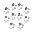 thumbnail image 1 of Esquirla 10 Pieces Retractable ID Holder Key Chain Nursing Clips for Students 37mm Black, 1 of 8