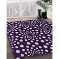 thumbnail image 3 of Ahgly Tapis Rond Lavable en Machine Intérieur Transitionnel Lilas Violet Riche, 3 Pieds Rond, 3 of 7