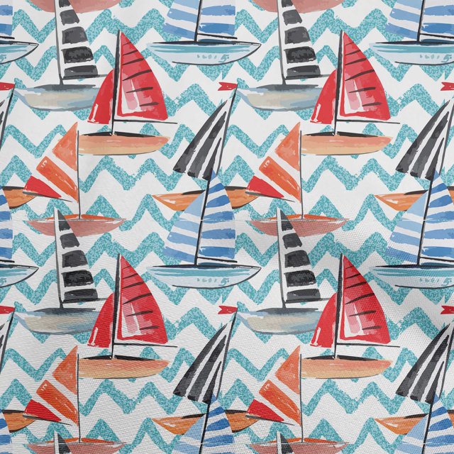 oneOone Polyester Spandex Light Blue Fabric Beach Fabric For Sewing Printed Craft Fabric By The Yard 56 Inch Wide