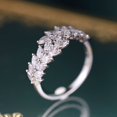 thumbnail image 3 of Gold Plated Adjustable Ring Simulated  CZ Ring for Young Girls Women, 3 of 6