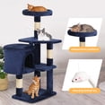 thumbnail image 4 of FDW BestPet Cat Tree 36 Inch Tall Scratching Toy Activity Centre Cat Tower Condo Multi-Level Furniture Scratching Posts for Indoor Cats, Navy Blue, 4 of 8