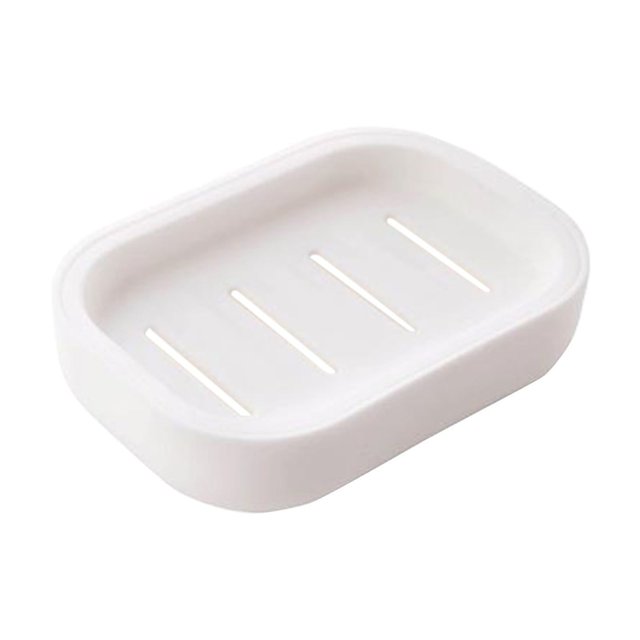 WRKEKC Portable Soap with Drainage Tray - Compact and Lightweight Design - Suitable for Bathroom,Travel,and Kitchen - Made from Strong Plastic - Easy to Clean and Store - Keeps Soap Dry and Organized